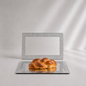 מגש לחם כסף